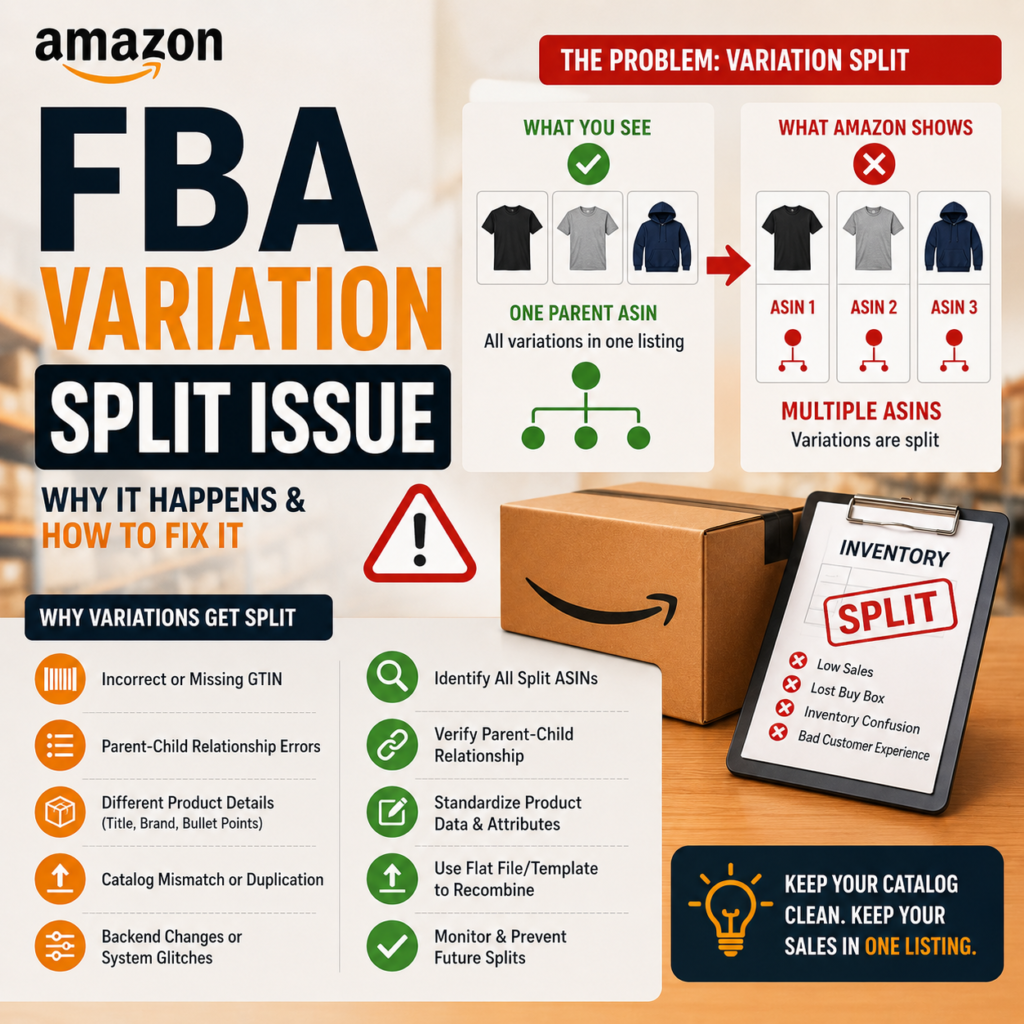 amazon fba variation split