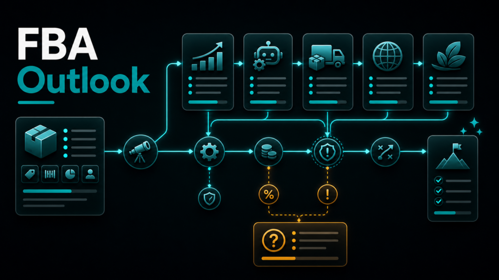 Qubeq branded diagnostic featured image for Amazon FBA Predictions 2026 & Beyond.