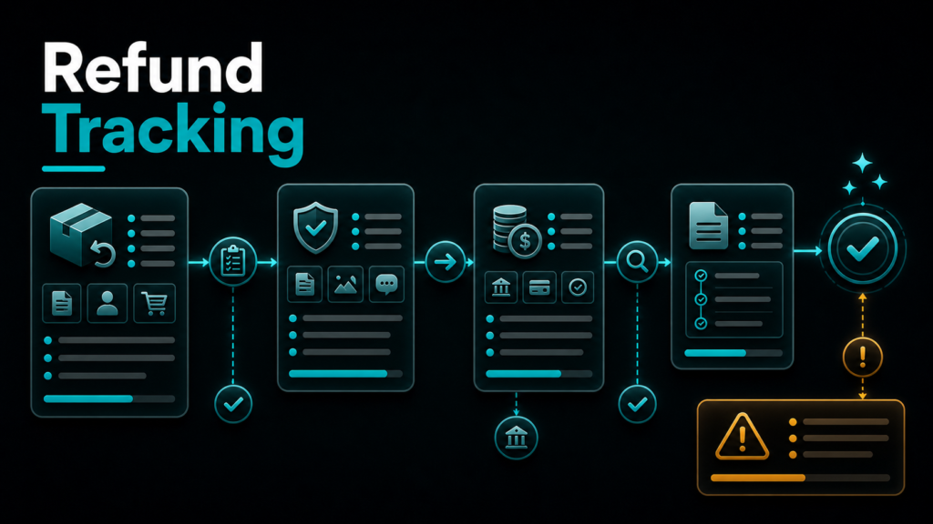 Qubeq branded diagnostic featured image for Amazon FBA Refund Tracking System: Recover Lost Inventory & Reimbursements.