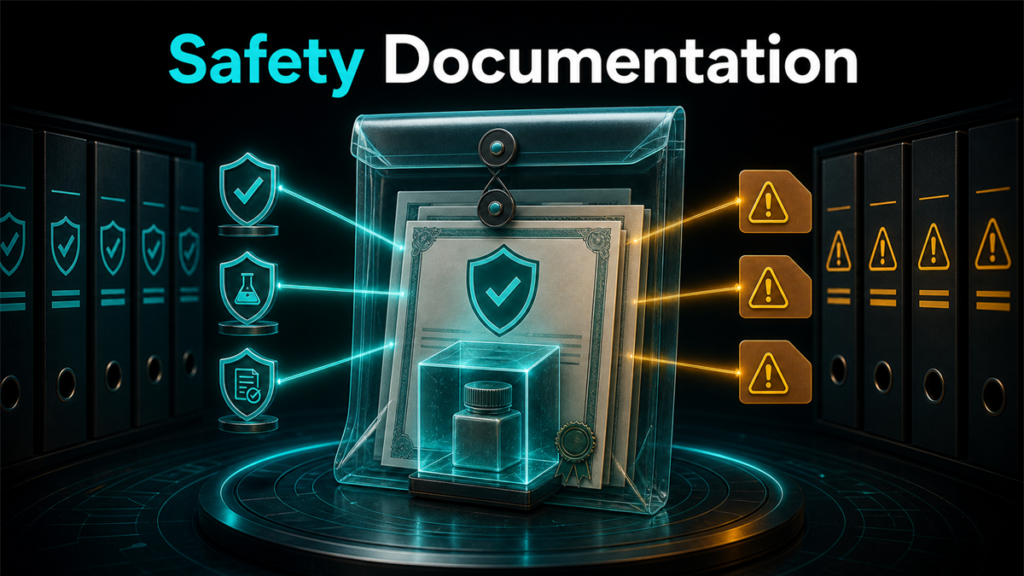 Qubeq branded diagnostic featured image for Amazon Product Safety Documentation Guide.
