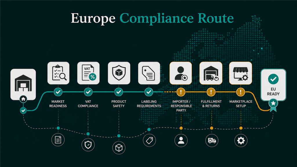 Featured image for Qubeq article: How to Expand to Europe with Amazon Compliance in Mind