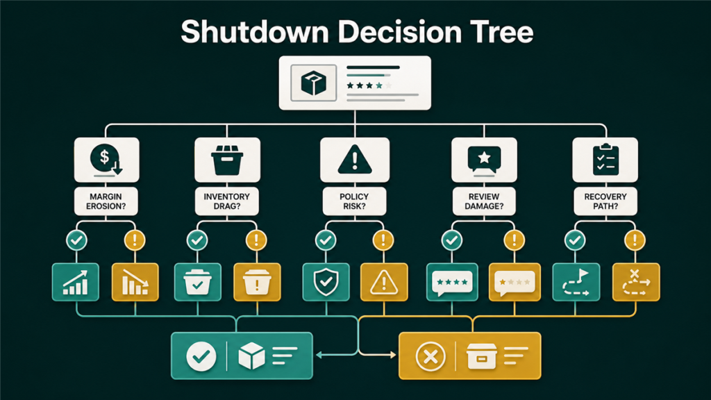 Featured image for Qubeq article: When to Shut Down an Amazon Listing: Seller Decision Framework