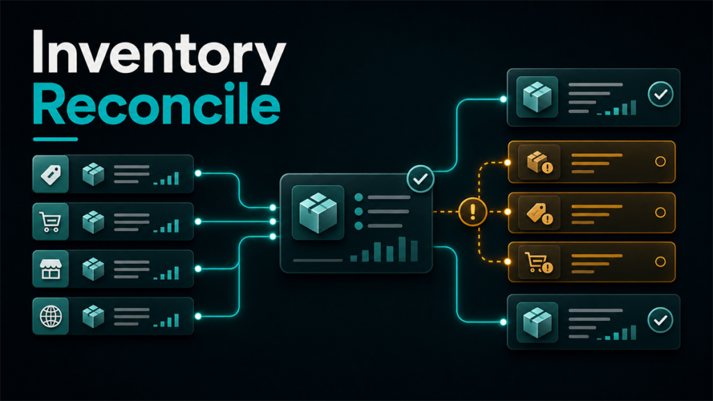Operations team reconciling inventory across multiple marketplaces and warehouse locations