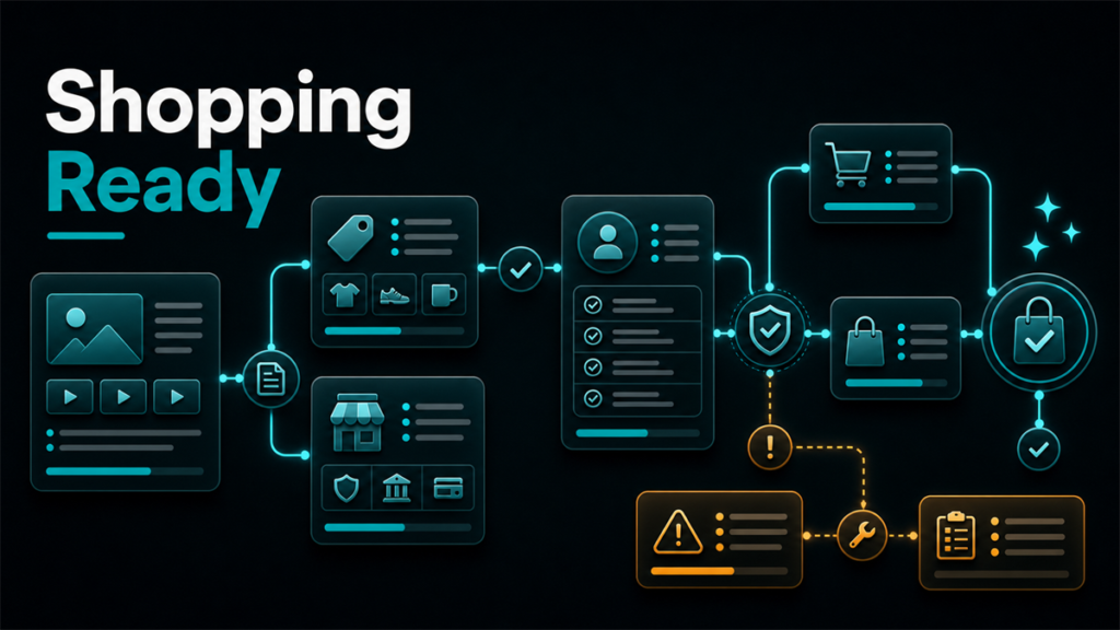 Brand team preparing products and content workflow for YouTube Shopping
